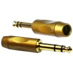 63M STGM Pro.fi.con metallic golden plated 6.3mm 3p stereo male plug άριστης ποιότητας επίχρυσο αρσενικό μεταλλικό φις
